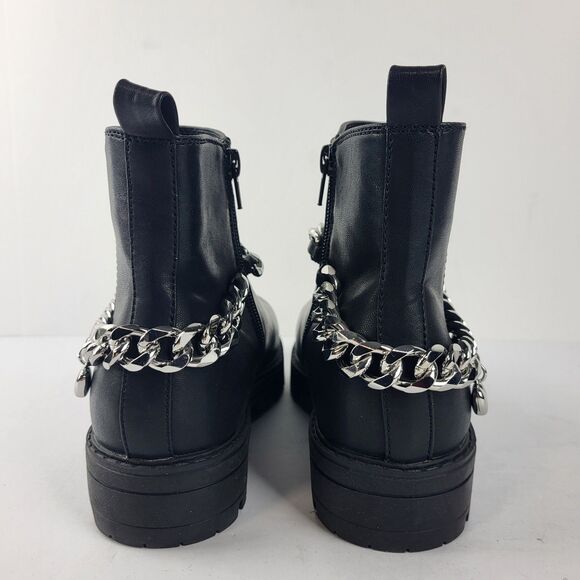 Nordstrom Margot Women’s Chelsea Ankle Boots Black Heart Chain Size 4M - Picture 6 of 13
